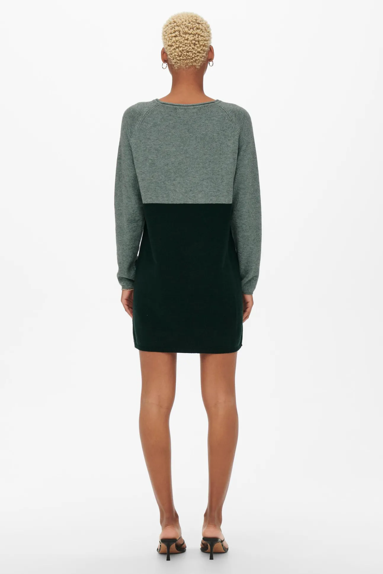 Vestido De Punto Color Block