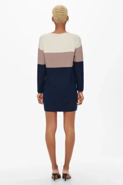 Vestido De Punto Color Block