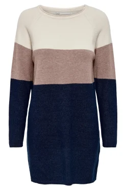 Vestido De Punto Color Block