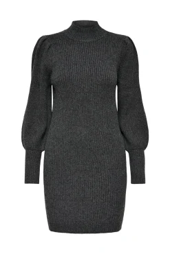 Vestido De Punto Con Cuello Subido