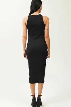 Vestido De Tirantes De Punto Acanalado
