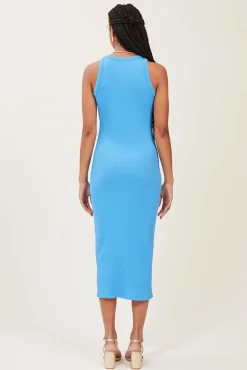 Vestido De Tirantes De Punto Acanalado