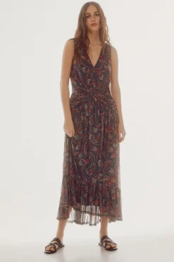 Vestido De Tul Estampado