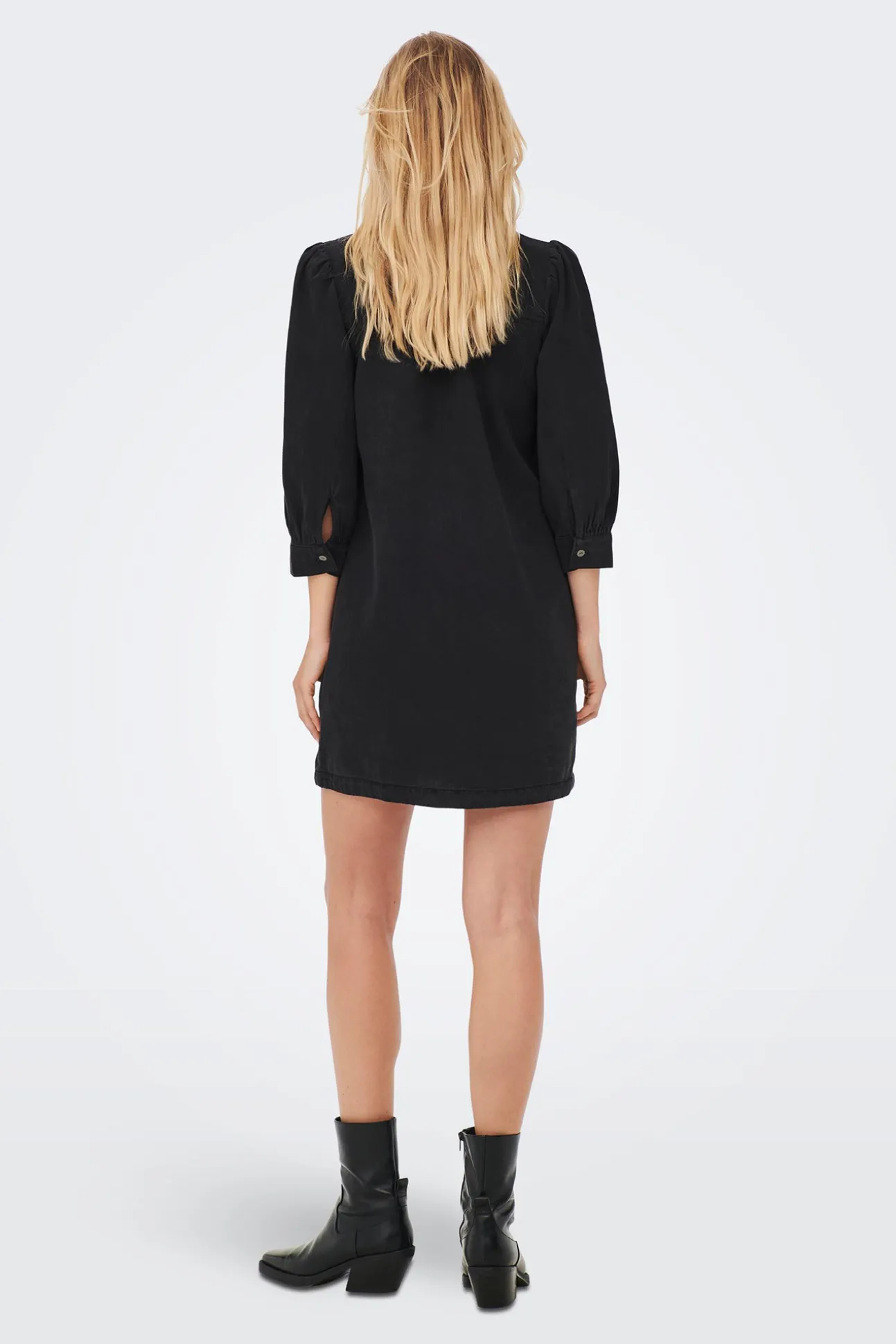 Vestido Denim Manga Larga