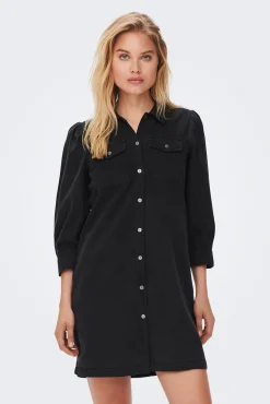 Vestido Denim Manga Larga
