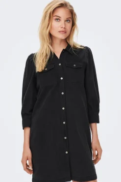 Vestido Denim Manga Larga