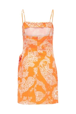 Vestido Detalle Lazo Con Lino