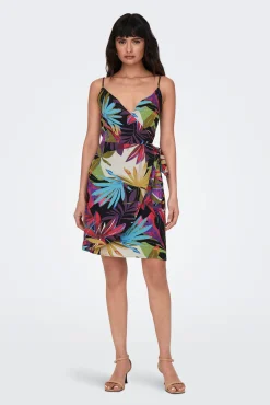 Vestido Detalle Lazo Con Lino