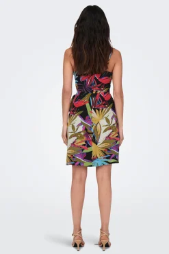Vestido Detalle Lazo Con Lino