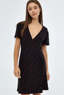 Vestido Escote Cruzado Con Estampado