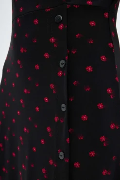 Vestido Escote Cruzado Con Estampado
