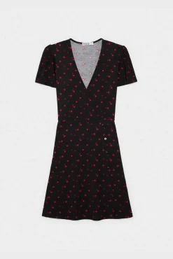 Vestido Escote Cruzado Con Estampado