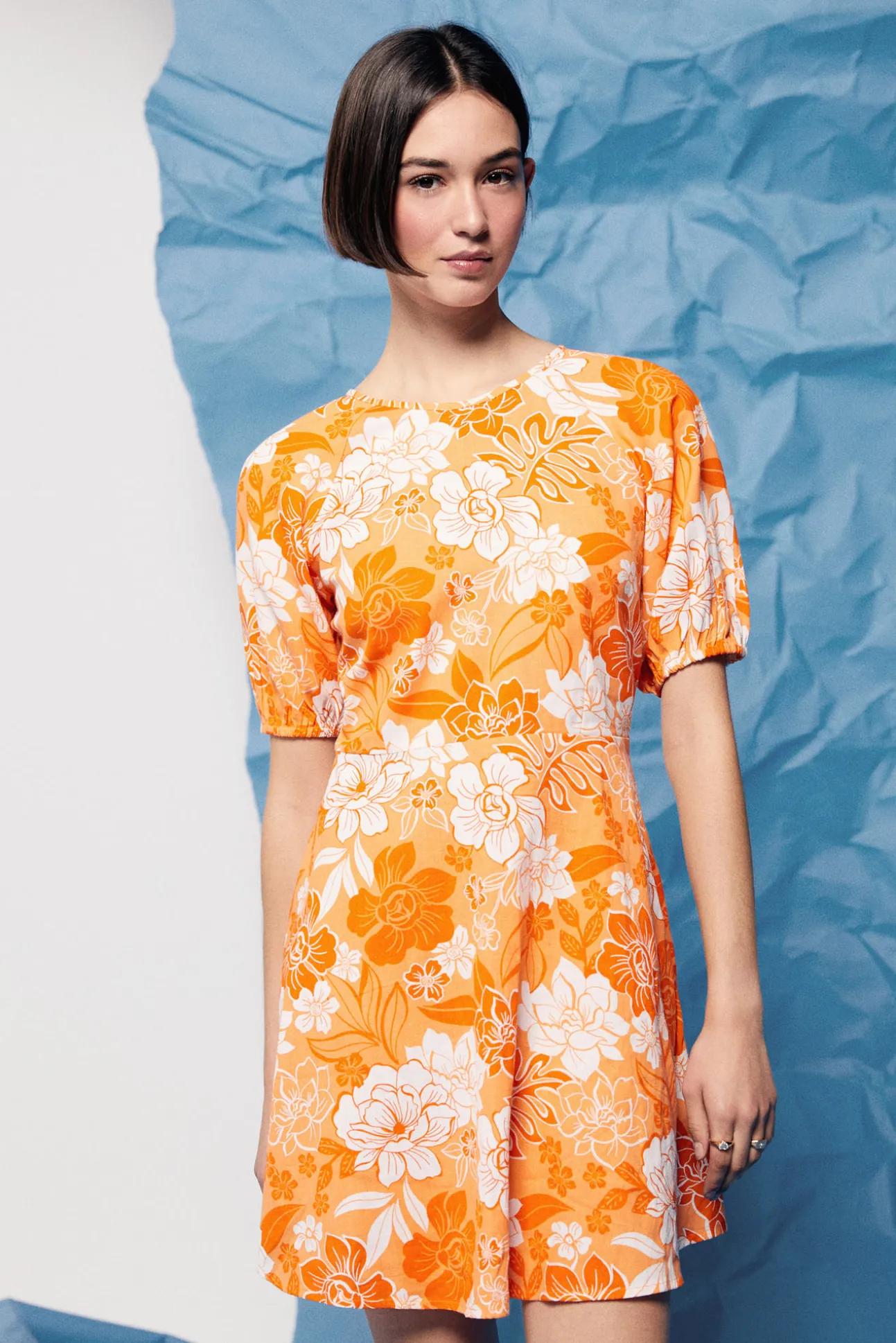 Vestido Escote Espalda Lino Algodon
