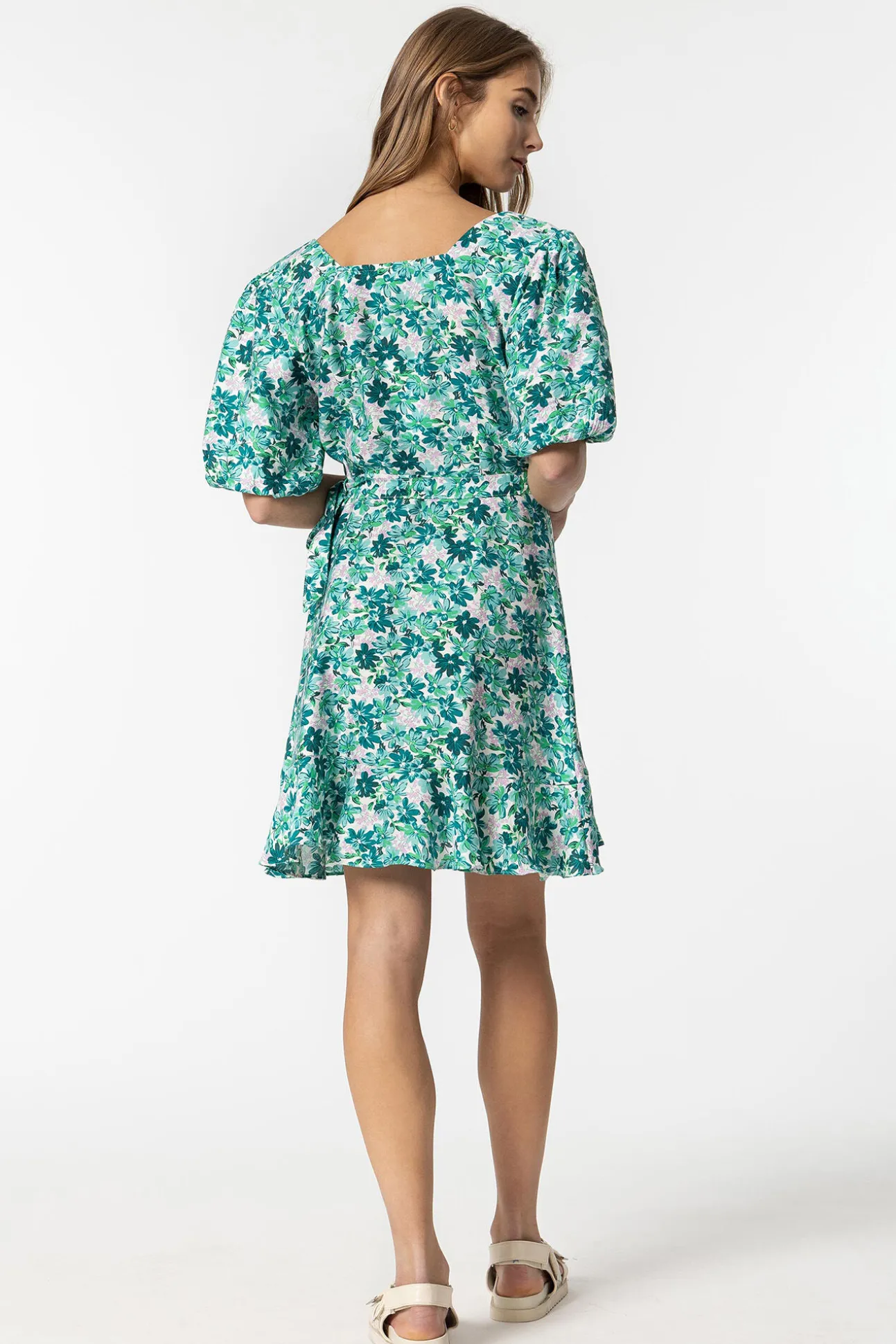 Vestido Estampado Floral Cruzado