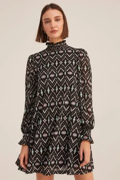 Vestido Fluido Estampado Ikat