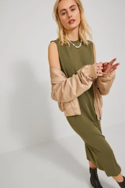Vestido Largo Con Lyocell