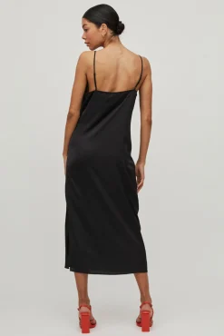 Vestido Largo De Tirantes Satinado