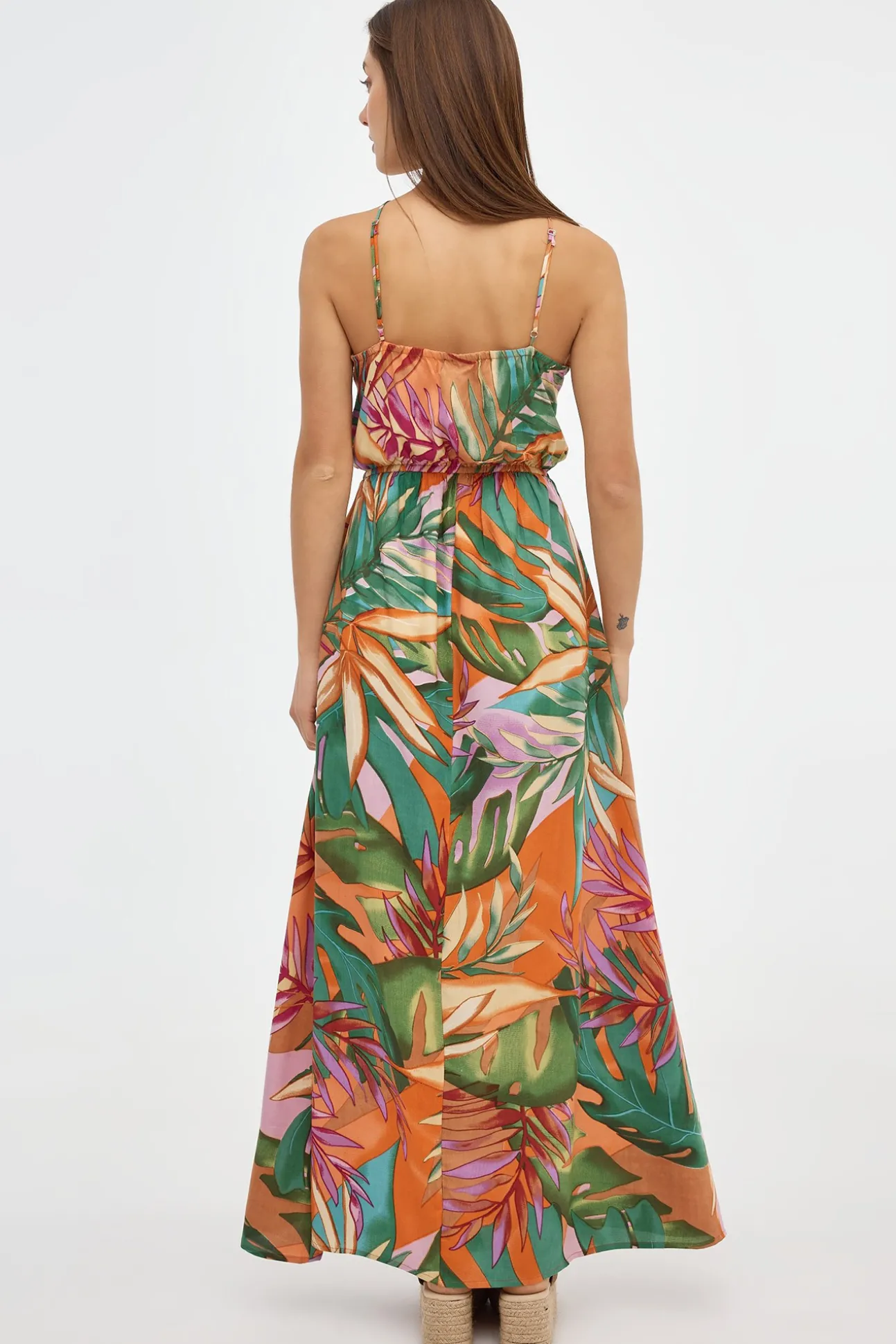 Vestido Largo Halter Print