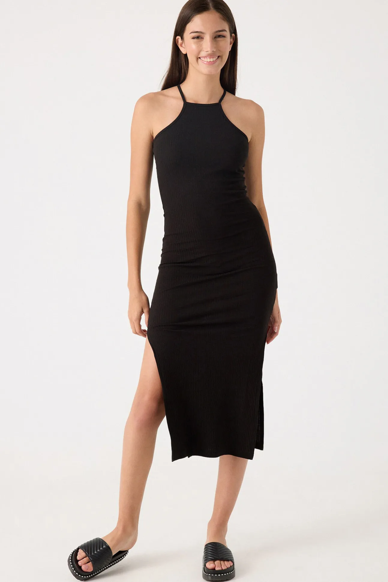 Vestido Largo Rib