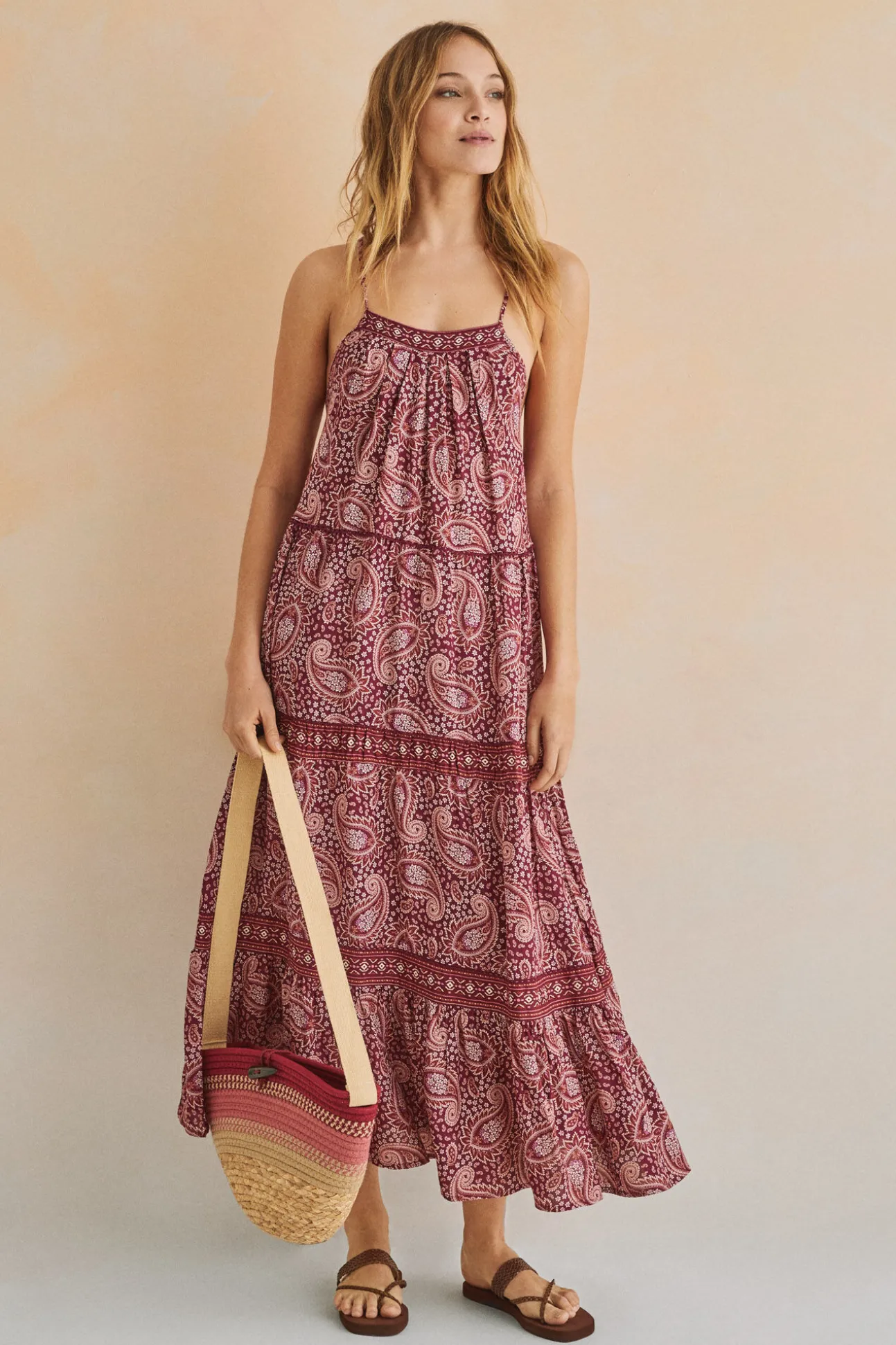 Vestido Largo Tirantes Hindu