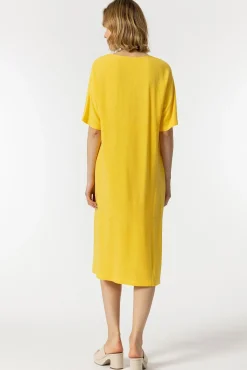 Vestido Lino Con Bolsillos Laterales