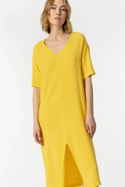 Vestido Lino Con Bolsillos Laterales