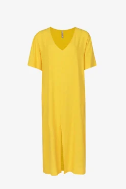 Vestido Lino Con Bolsillos Laterales