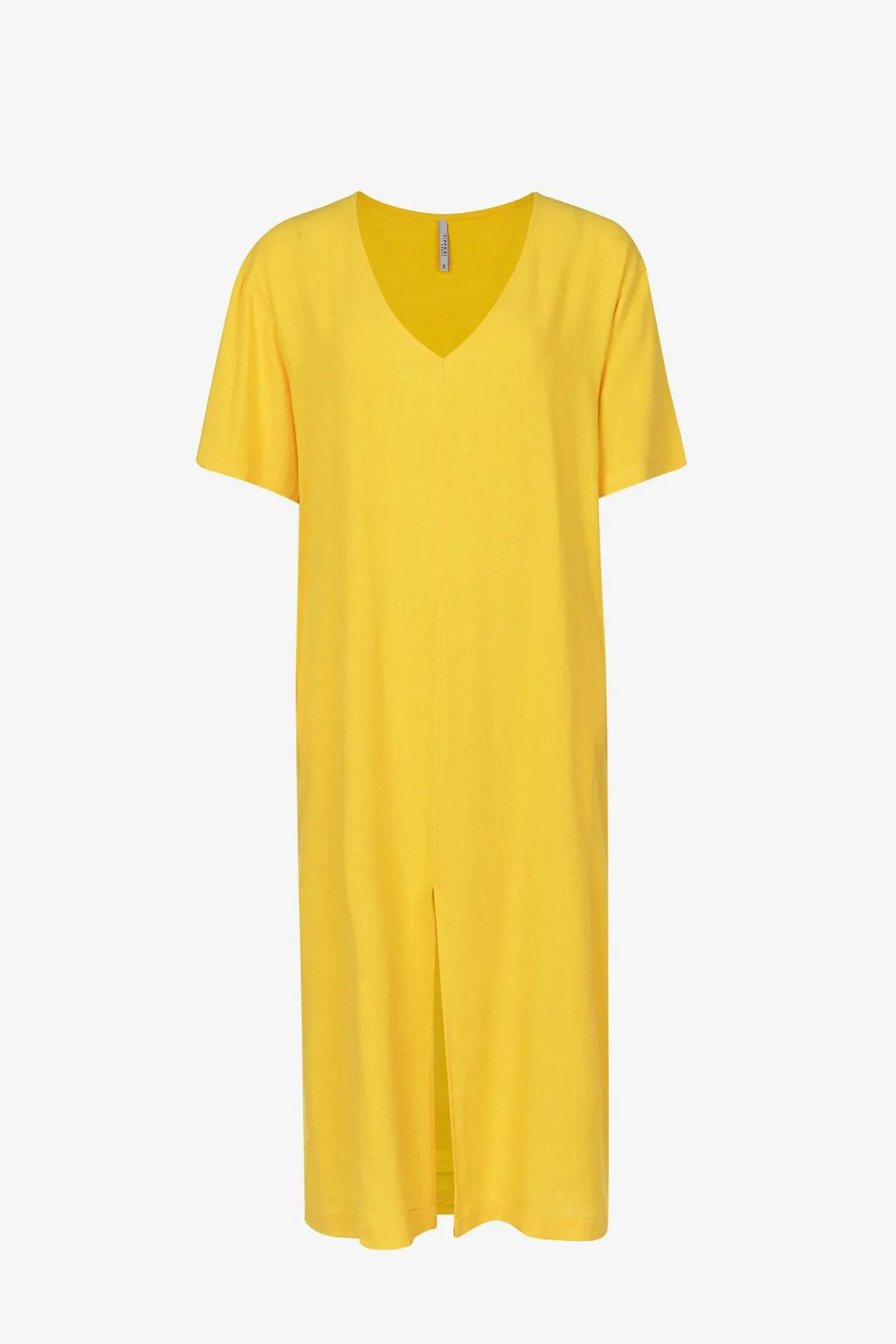 Vestido Lino Con Bolsillos Laterales