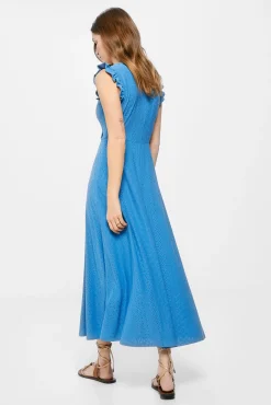 Vestido Midi Bordado Suizo