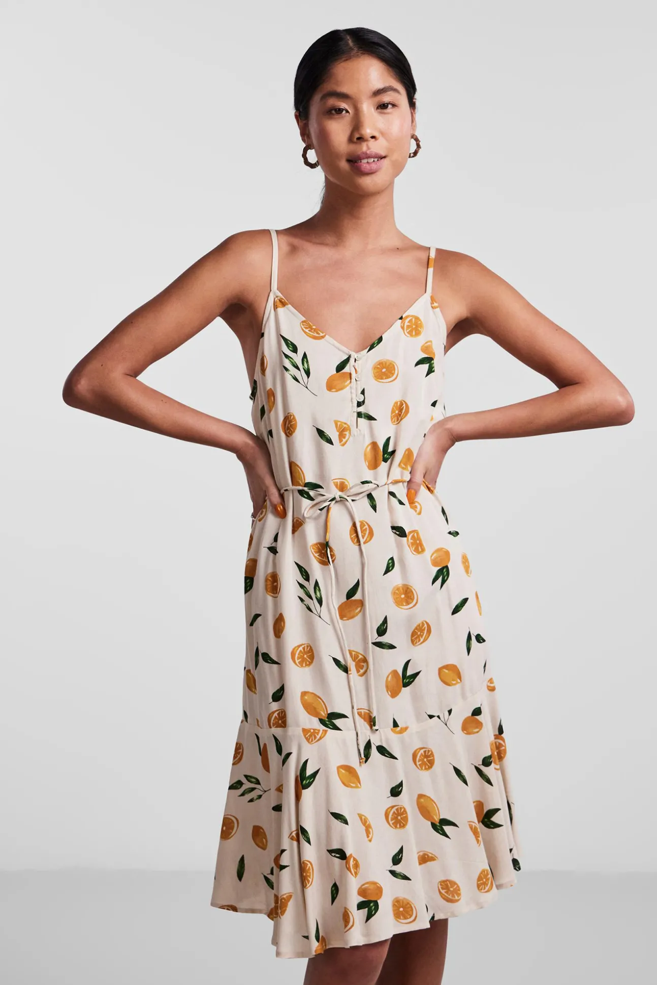 Vestido Midi Camisero De Tirantes.