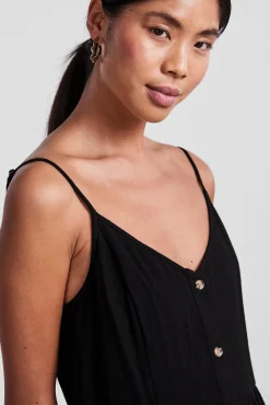 Vestido Midi Con Lino