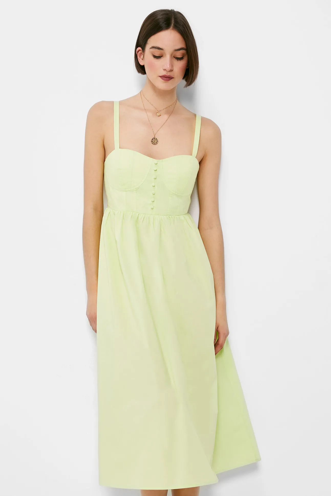Vestido Midi Corse Popelin