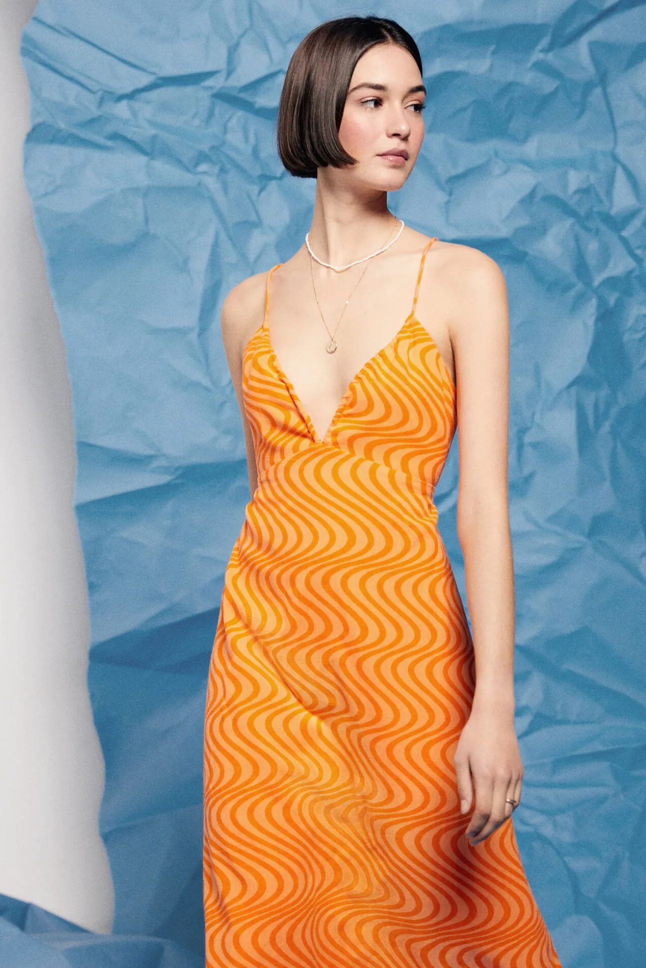 Vestido Midi Cut Out Espalda Lino Algodon