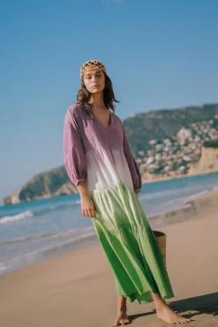 Vestido Midi Dip Dye