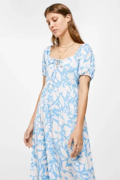 Vestido Midi Escote Lazo