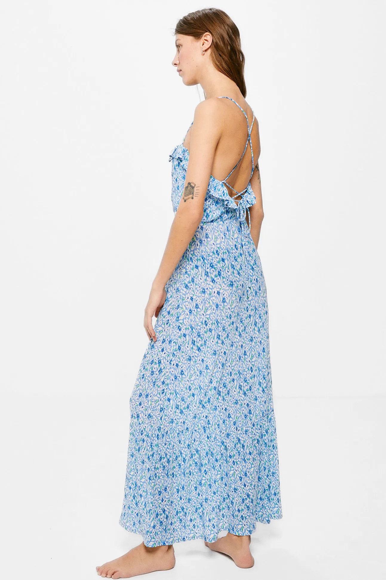 Vestido Midi Espalda Fantasia