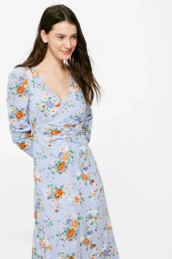 Vestido Midi Estampado Asimetrico