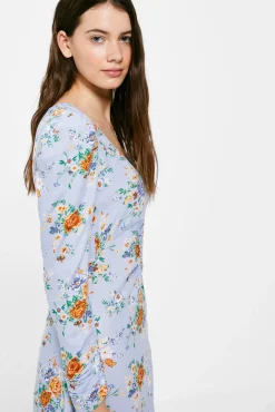 Vestido Midi Estampado Asimetrico