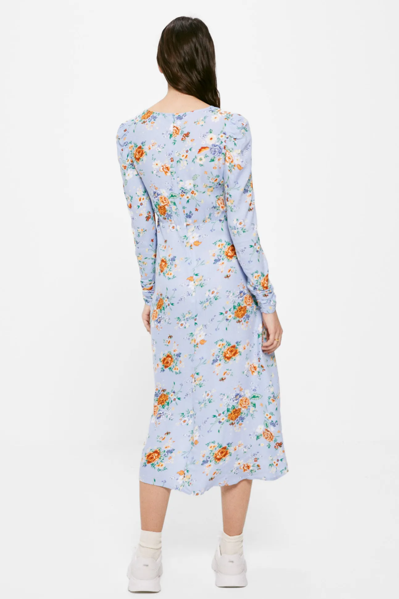 Vestido Midi Estampado Asimetrico