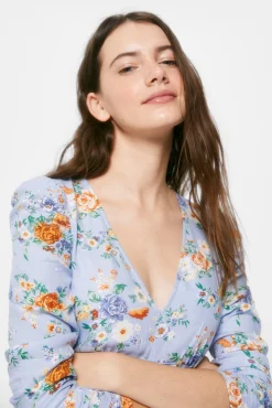 Vestido Midi Estampado Asimetrico