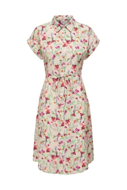 Vestido Midi Estampado Camisero