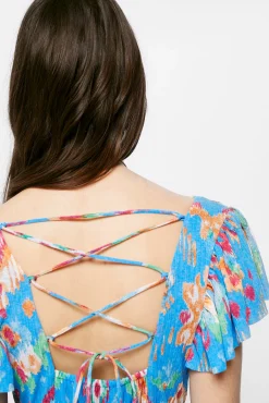 Vestido Midi Estampado Espalda Zigzag