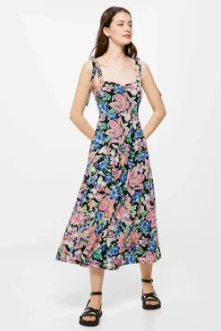 Vestido Midi Estampado Triantes Lazo