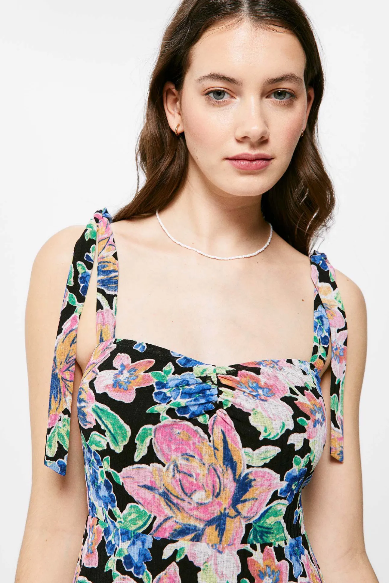 Vestido Midi Estampado Triantes Lazo
