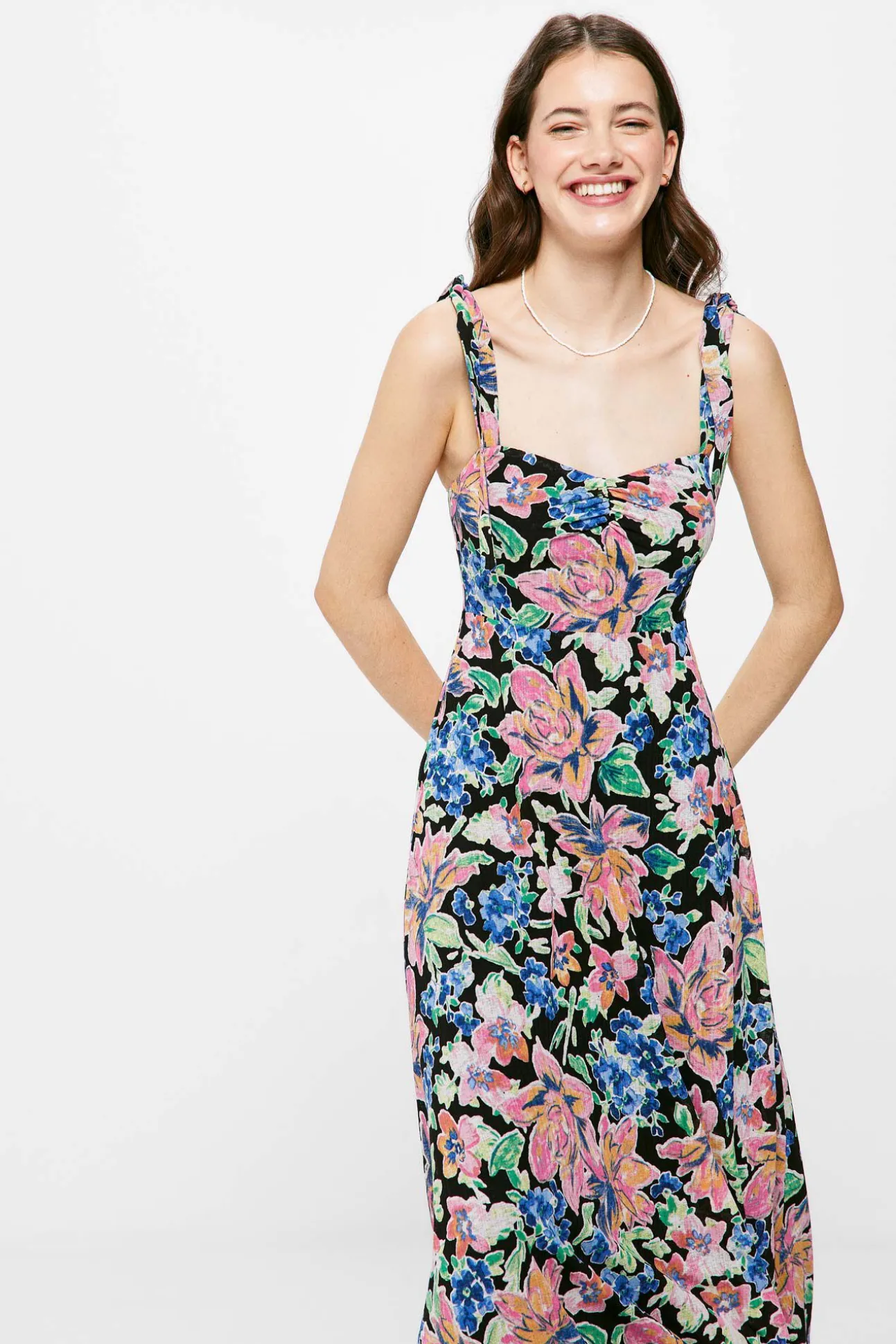 Vestido Midi Estampado Triantes Lazo