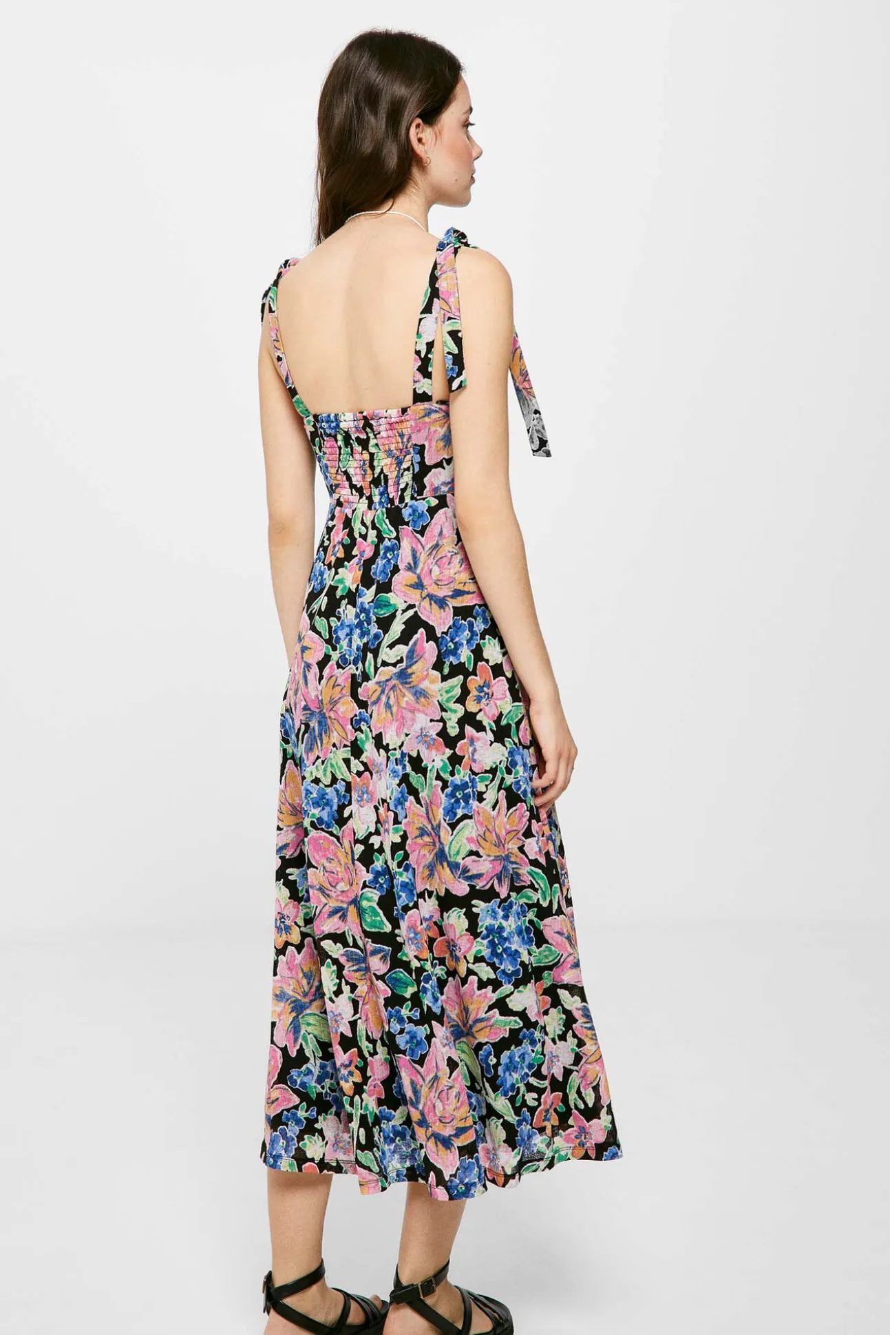 Vestido Midi Estampado Triantes Lazo