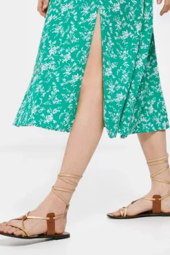 Vestido Midi Gomas Cintura