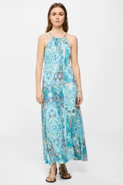 Vestido Midi Halter Estampado