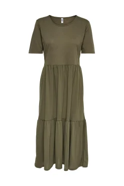 Vestido Midi Manga Corta