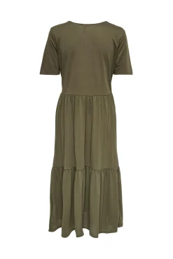 Vestido Midi Manga Corta